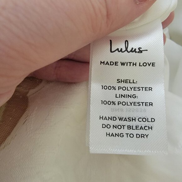 Lulus Cultivated Love White Floral Jacquard Strapless Maxi, #1560596, Sz M, $71 - Picture 7 of 8